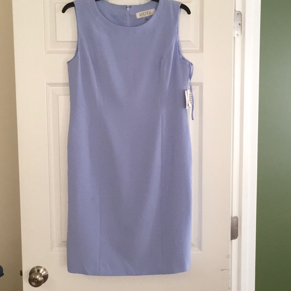 Kasper Light Blue Midi Dress